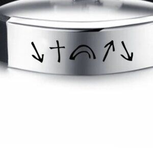 Stainless Steel Silver and Black Bracelet He Came He Died He Rose He Ascended...